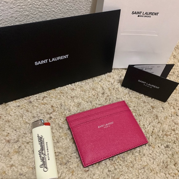 SAINT LAURENT PARIS CREDIT CARD CASE IN SMOOTH LEATHER - Picture 2 of 7